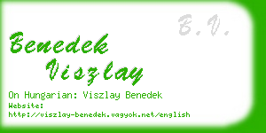 benedek viszlay business card
